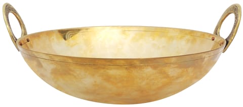 Brass Home Kitchen Kadahi - 14*12*3.6 Inch (Z270 X)