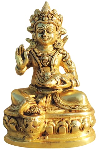 Brass Showpiece Kuber Ji God Idol Statue - 5*4*7.5 Inch (BS396 K)