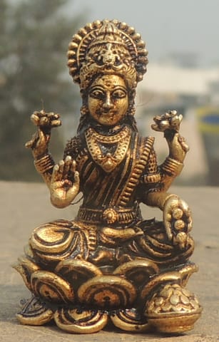 Brass Showpiece Laxmi Ji God Idol Statue - 1.2*1.2*1.6 Inch (BS1688 L)