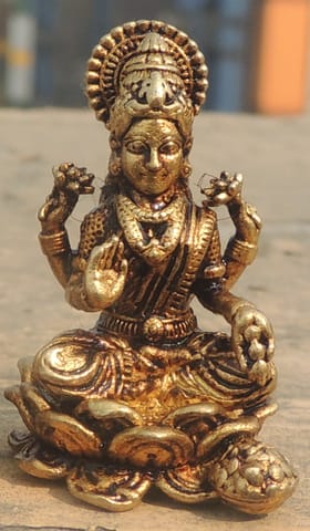 Brass Showpiece Laxmi Ji God Idol Statue - 0.8*0.8*1.3 Inch (BS1687 L)