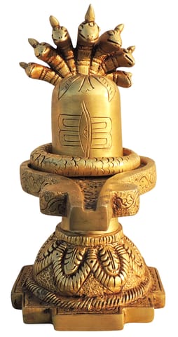 Brass Showpiece Shivling God Idol Statue - 7*5*9.5 Inch (BS1685 F)