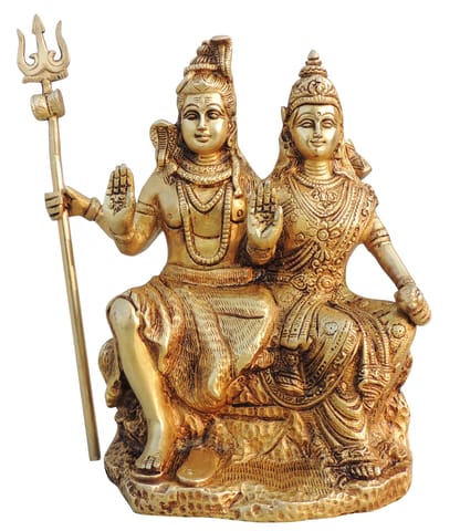 Brass Showpiece Shiv Parivar God Idol Statue - 7*3.5*9 Inch (BS1353 C)