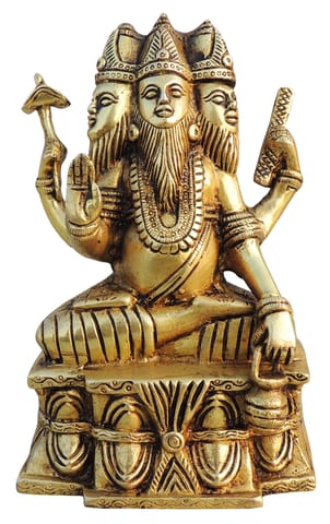 Brass Showpiece Brahma Ji God Idol Statue - 5*2.5*8 Inch (BS1397 L)