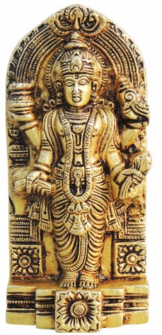 Brass Showpiece Dhanmantri Ji God Idol Statue - 2.6*1*9 Inch (BS913 P)