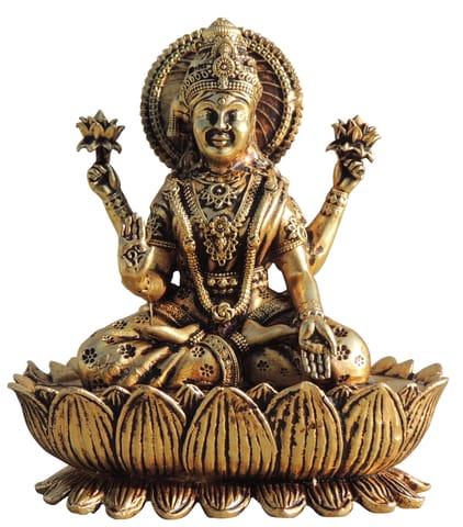 Brass Showpiece Laxmi Ji God Idol Statue, Made From Machine - 3.2*2*3.6 Inch (BS1705 L)