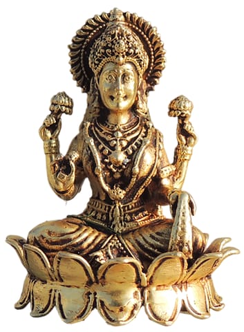 Brass Showpiece Laxmi Ji God Idol Statue - 2.2*2*2.6 Inch (BS1704 L)