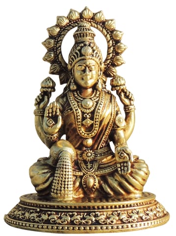 Brass Showpiece Laxmi Ji God Idol Statue, Made From Machine - 2.5*1.6*2.6 Inch (BS1701 L)