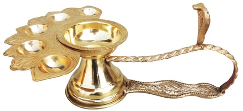 Brass Ganga Arti 5 Bati (F721 C)