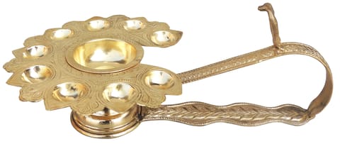 Brass Ganga Arti 9  Bati (F721 E)