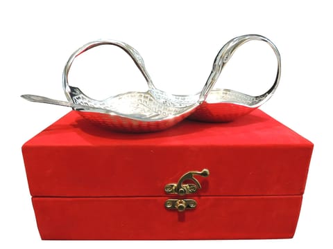 Decorative Duck Bowl, Spoon With Velvet Box - (AT054 D)