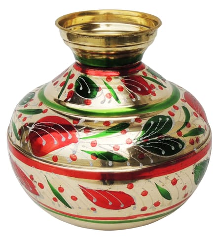 Brass Coloured Matka 7 Liter - 10.4*10.4*10 inch (Z175 F)