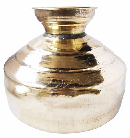 Brass Matka 6 Liter - 10*10*9 inch (Z419 E)