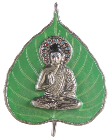 Aluminium Wall Hanging Showpiece Buddha patta - 6.3*0.5*8.4 inch (AS208 A)