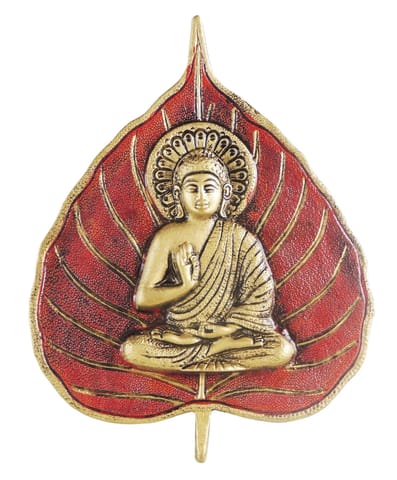 Aluminium Wall Hanging Showpiece Buddha patta - 6.3*0.5*8.4 inch (AS208 B)