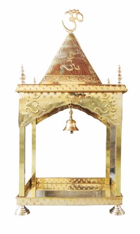 Brass Temple Triangle Dom- 21.5*17.5*24.5 inch (F312 B)