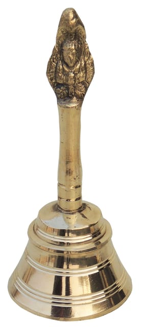 Brass Pooja Hand Bell, Garun Ganti (1/5) - 2.2*2.2*5.5 inch (F676 E)