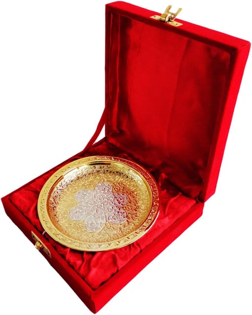 Decorative Plate Kolar 2 tone - 4.8*4.8*0.5 inch (B105)