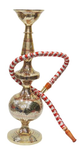 Brass Hookah Hukka Fancy - 3.5*3.5*13 Inch (F431 A) - 3.5*3.5*13 inch (F431 A)