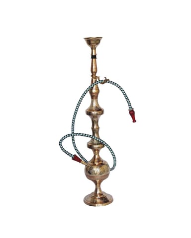 Brass Hookah Hukka Fancy in Brass polish finish - 5.5*5.5*29 Inch  - 5.5*5.5*29.1 inch (F654 I)