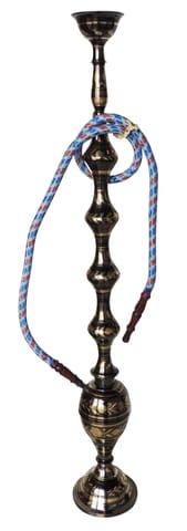 Brass Hookah 36 inch In Black Design- 5.3*5.3*36 inch (F675 H)