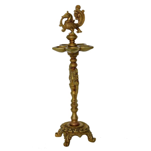 Brass Cock (Murga) Oil Lamp Deepak - 4*4*12.8 inch (BS1206 A)