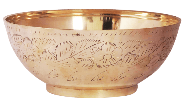 Brass Bowl Katora - 7.5*7.5*3.5 inch (Z277 H)
