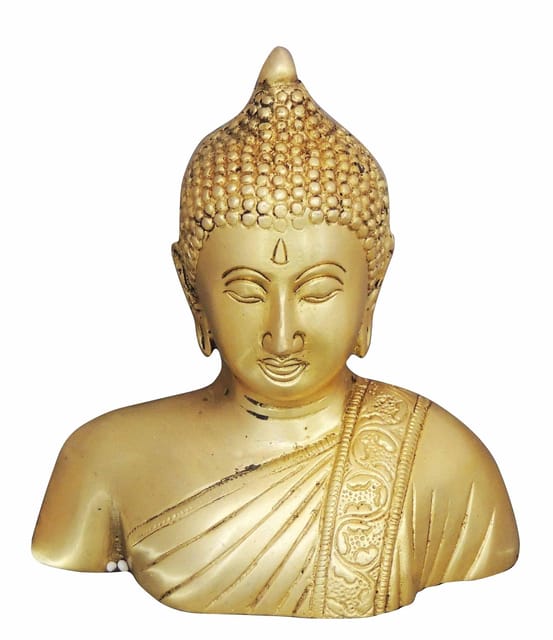Brass Showpiece Buddha Half Statue  - 5.5*2.5*6 inch (BS1073 F)