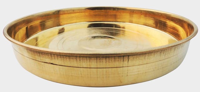 Brass Thali No. 10 - 8.2*8.2*1.5 inch (Z441 D)