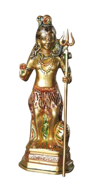 Brass Showpiece Shiv Ji Idol Statue  - 4.2*3.2*12.4 inch (BS1066 S)