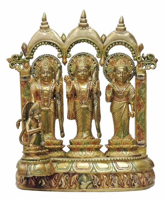 Brass Showpiece Ram Darbar God Idol Statue  - 14*6.5*16 inch (BS741 A)