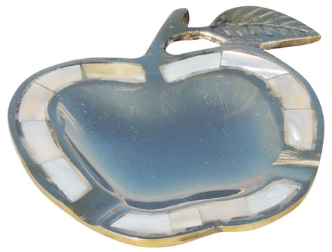 Brass Apple Shape Ashtray, Ash Tray - 4.4*3.7*0.4 inch (Z158 D)