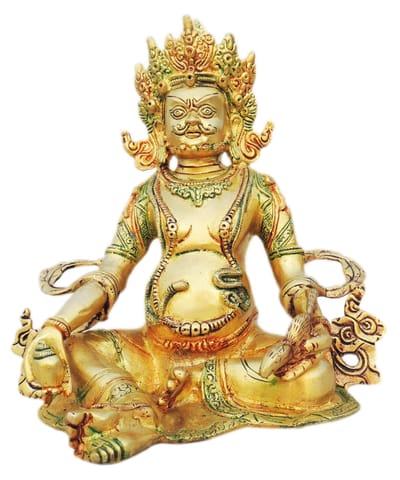 Brass Showpiece Kuber Ji Statue - 9*6*10 inch (BS1244 B)