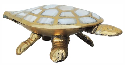 Brass Showpiece Tortoise (Kachua) Statue - 5.5*3.5*1.6 inch (AN002 B)