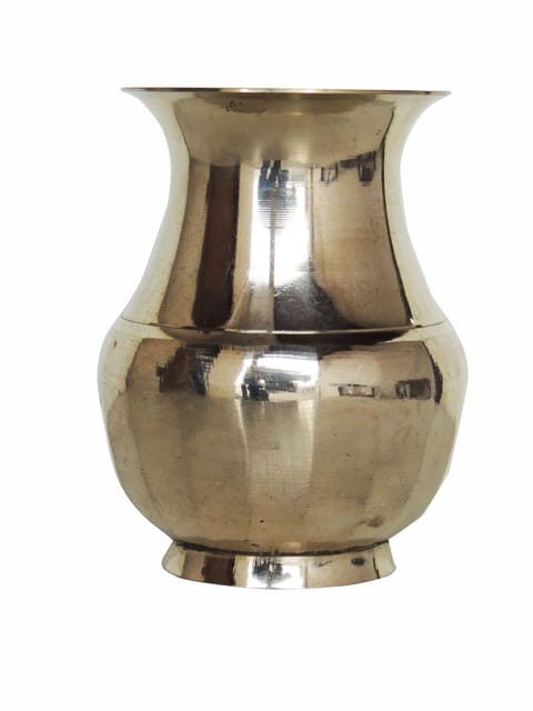 Pure Brass Lota Amkhora No. 7 - 4.5*4.5*6 inch, 900 ML (Z505 G)