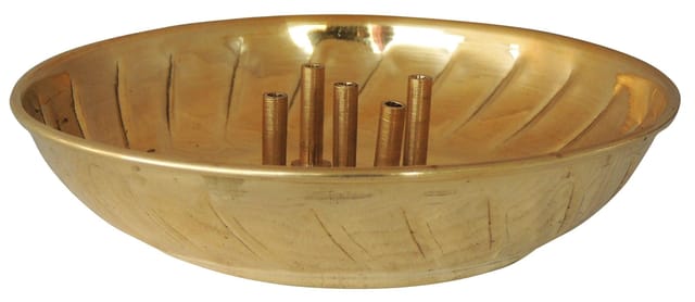 Brass God Temple Agaradan, Agarbatti Stand Plate Small - 4*4*1 inch (Z204 C)