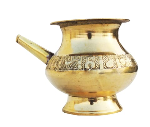 Pure Brass Karwa Lota- 3.5*2.5*3 inch, 140 ML (Z310 B)