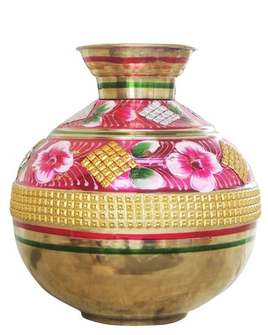 Brass Matka, 9.5 Liter - 10.5*10.5*11.7 inch (Z236 C)