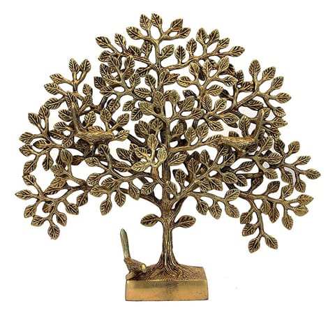 Brass Showpiece Wall Hanging Tree Statue - 0*2.2*11.5 Inch (BS1297 C)