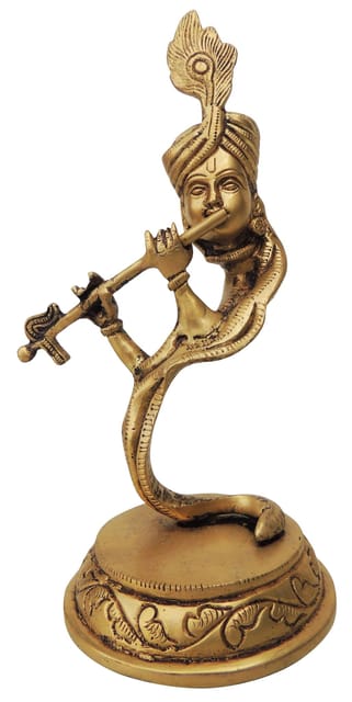 Brass Showpiece Krishna God Idol Statue - 4*3.6*9 Inch (BS1318 C)