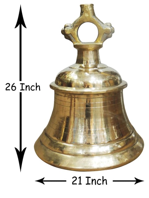 Brass 101 kg Temple Ghanta Bell - 21*21*26 Inch (Z493 X)