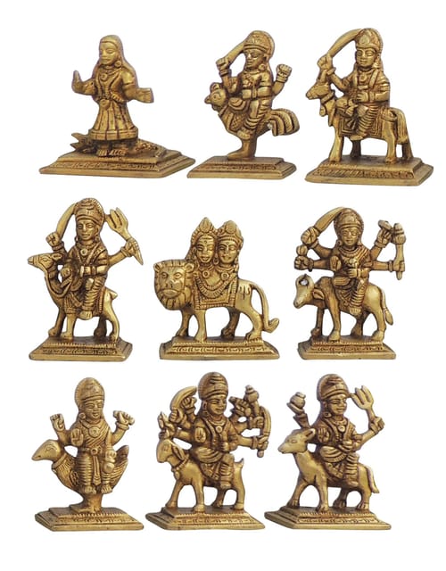 Brass Showpiece Nau Durga [Nine Durga] Statue - 2.5*1.5*3.2 Inch (BS1271 A)