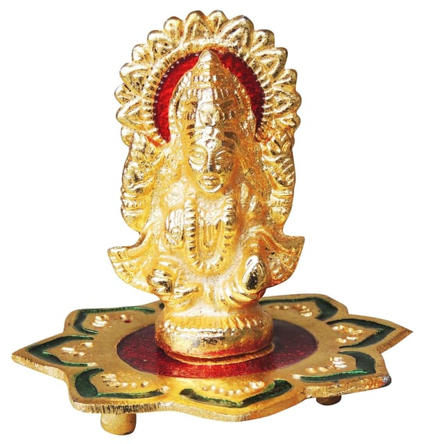Aluminium Showpiece Lotus Laxmin Meena Statue -.3*3*3 Inch (AS263 L)