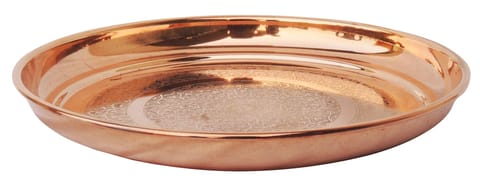 Copper Thali  - 11.5*11.5*1.5 Inch (BC168 E)