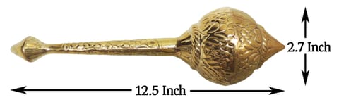 Brass Hanuman Mace , Gada  No. 2 - 2.7*2.7*12.5 Inch (Z531 B)