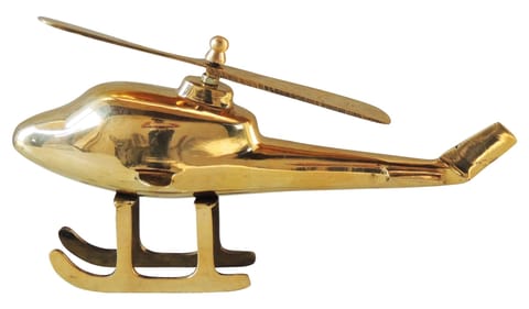 Brass Showpiece Children Playing Helicopter - 12*4*5.5 Inch (Z562 M)