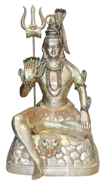 Brass Shiv ji Idol Statue - 33*35*54.5 Inch (BS1350 A)