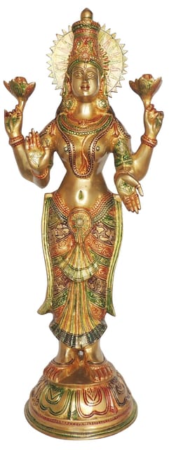 Brass Showpiece Laxmi Ji God Idol Statue - 12.5*9.2*31.5 Inch (BS1418 L)