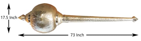 Brass Hanuman Mace, Gada  -  17.5*17.5*73 Inch (Z531 T)