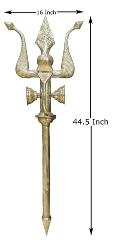 Brass Trishul - 16*4*44.5 Inch (Z138 W)