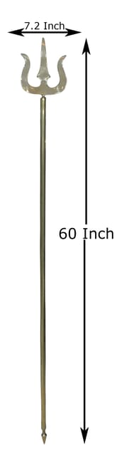 Brass Trishul - 7.2*0.75*60 Inch (Z138 V)